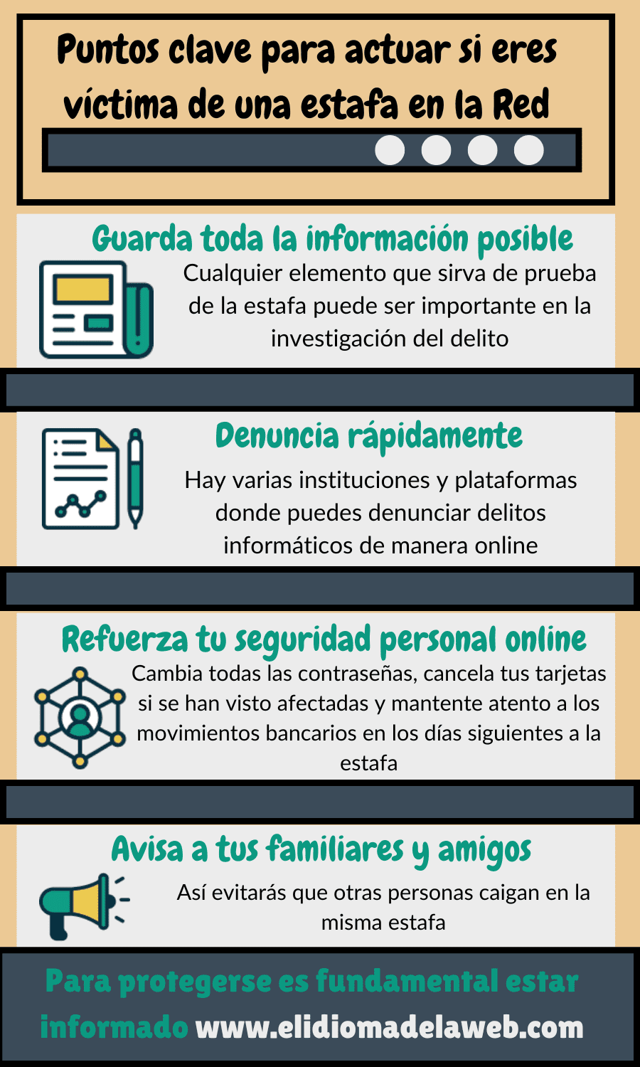 cómo actuar ante una estafa en la Red