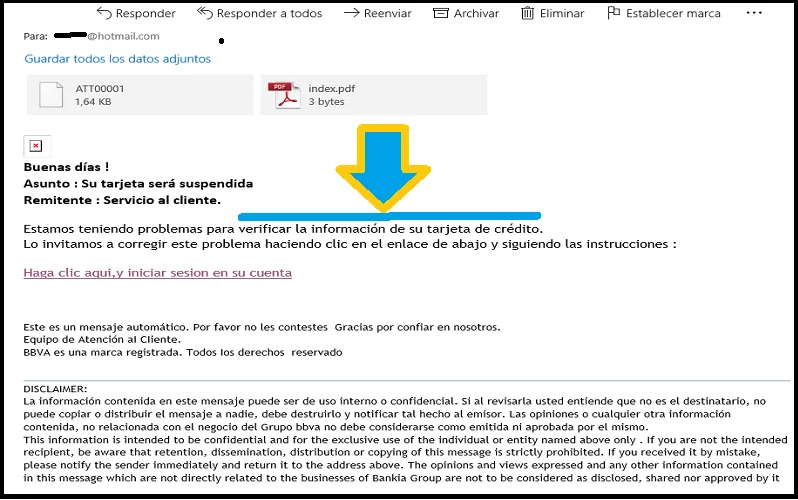 ejemplo correo phishing