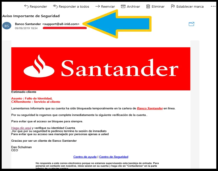 phishing banco santarder