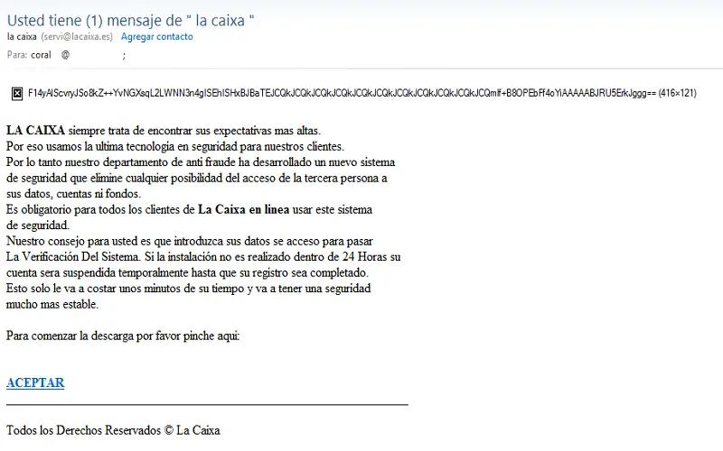 phishing de la caixa