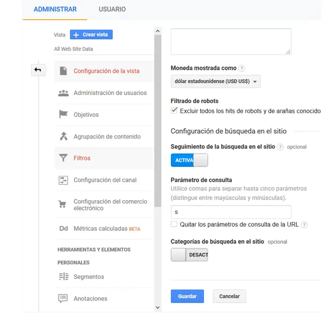 siguiendo google analytics